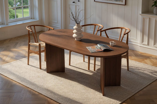 Sablin Ovalt matbord 180 cm - Milano Walnut