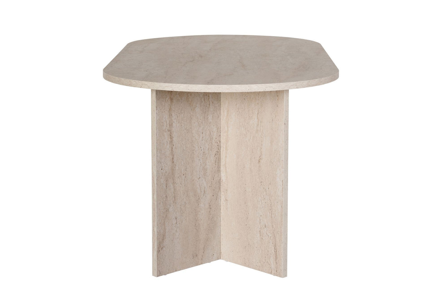 Sablin Ovalt matbord 180 cm - Travertine