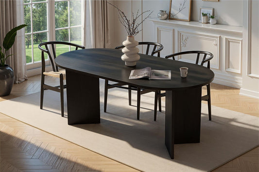 Sablin Ovalt matbord 180 cm - Wood Black