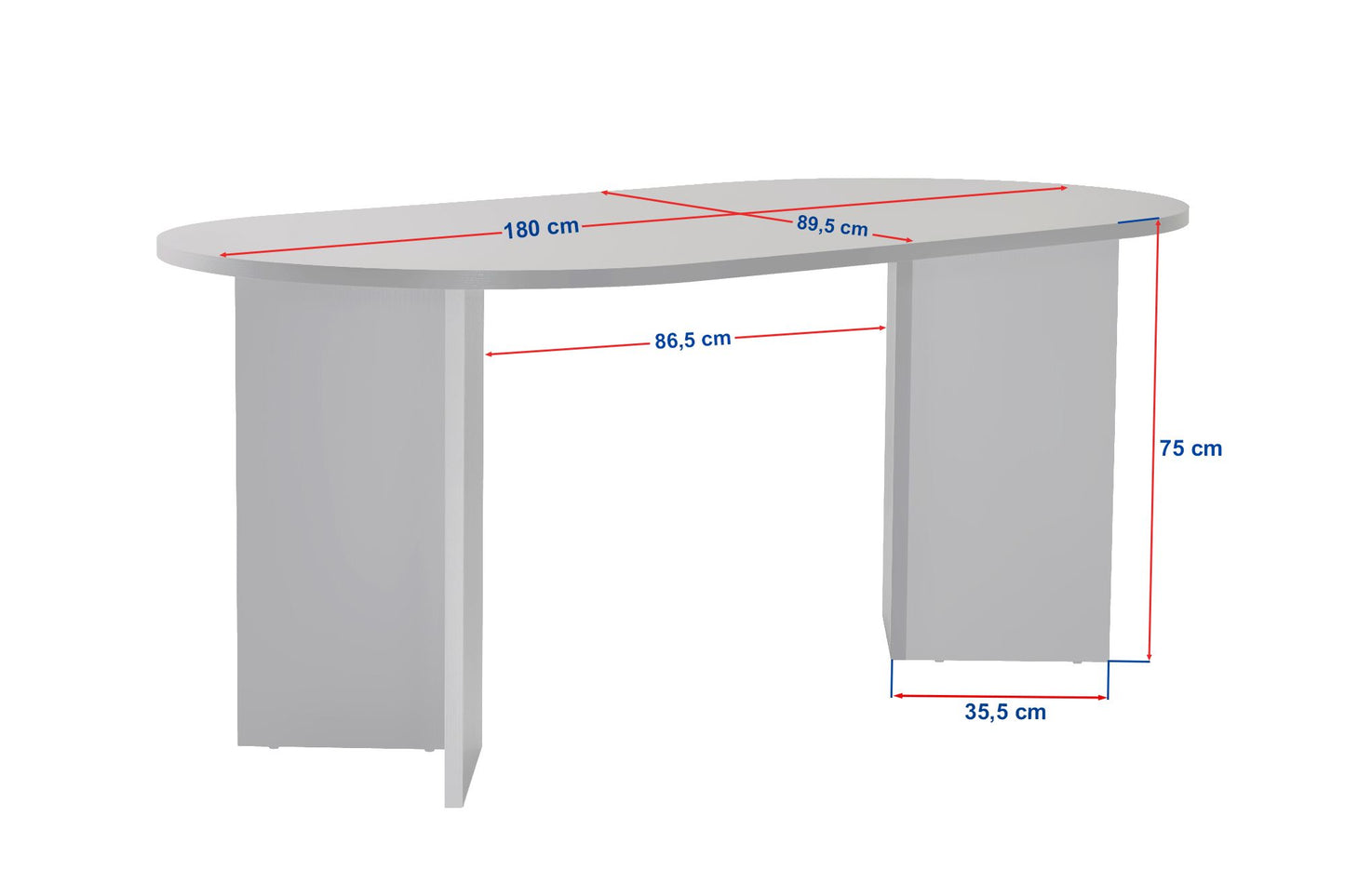 Sablin Ovalt matbord 180 cm - Wood Black