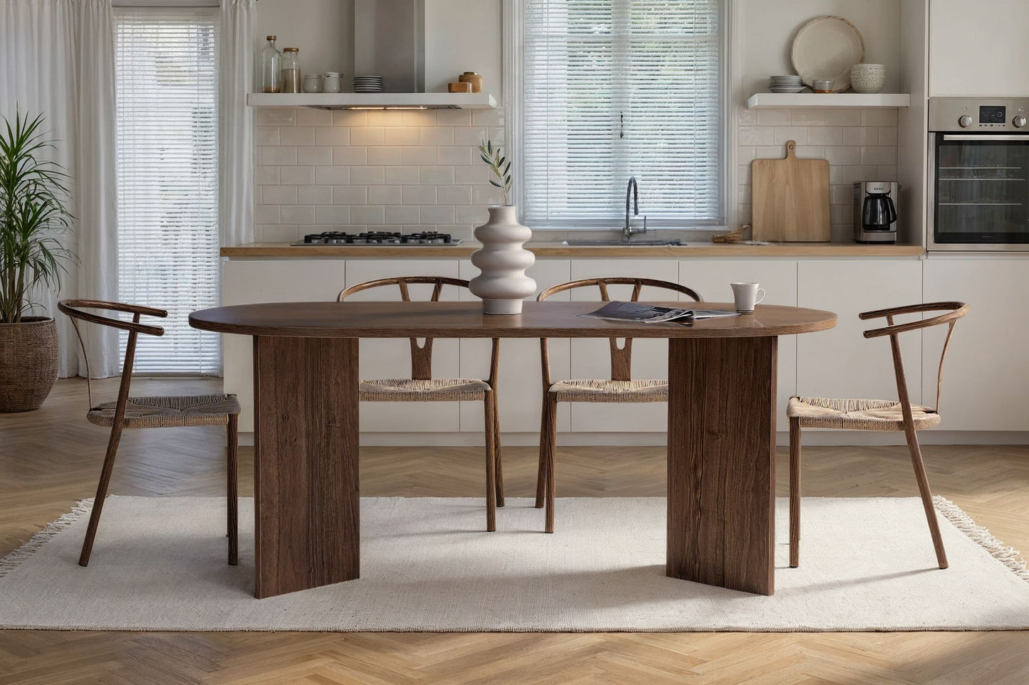 Sablin Ovalt matbord 180 cm - Venezia Walnut