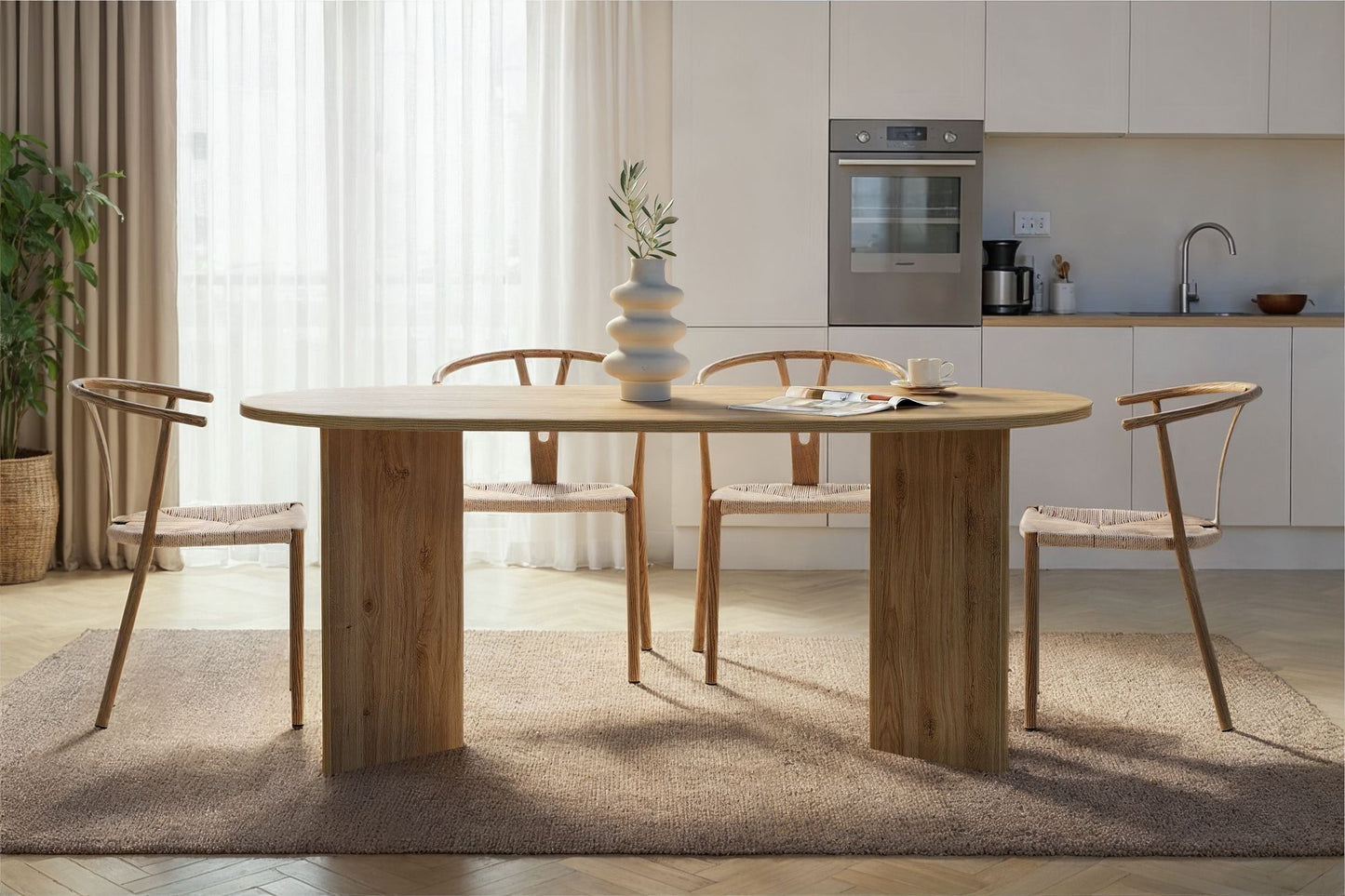 Sablin Ovalt matbord 180 cm - Cadiz Oak