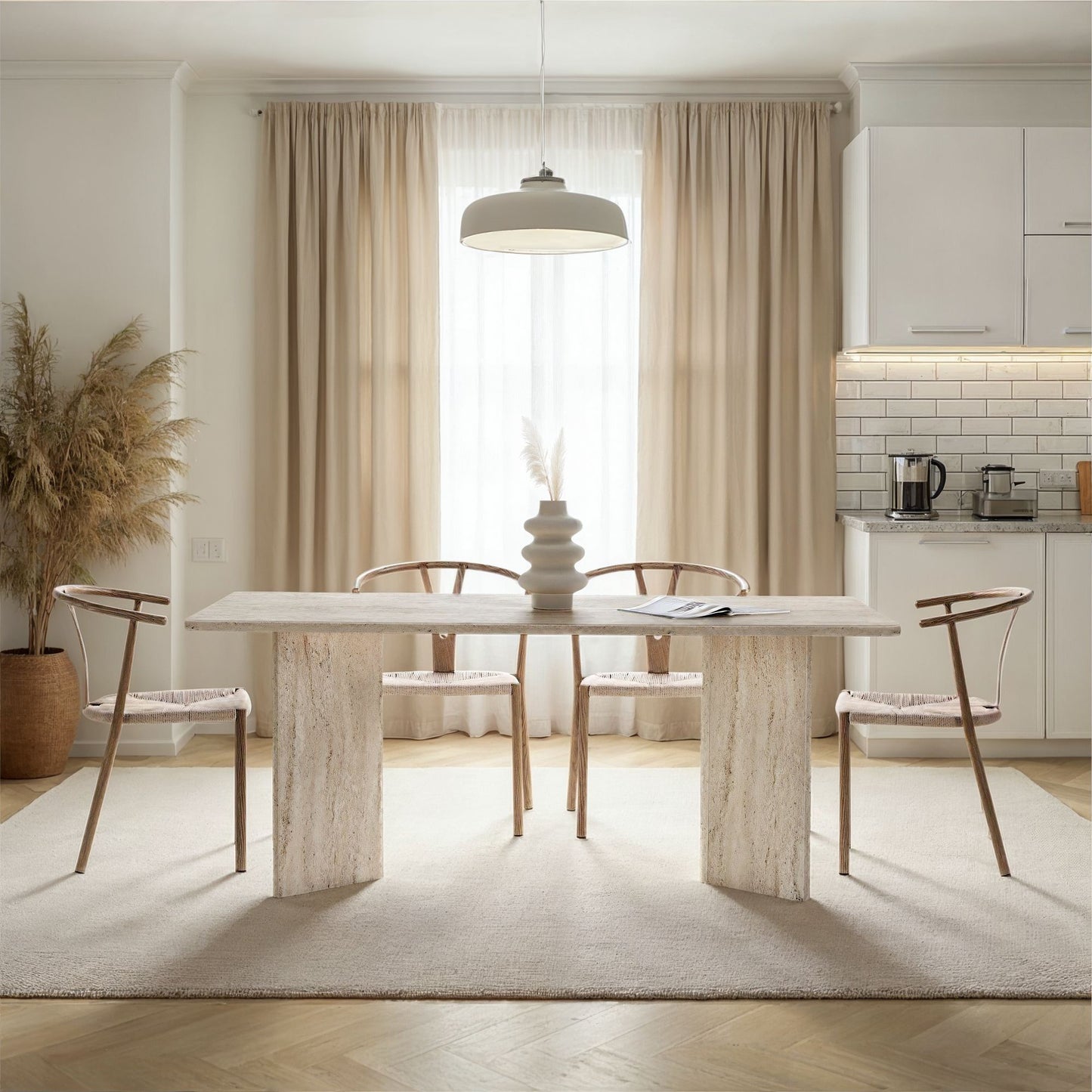 Linza Matbord 180 cm - Travertine