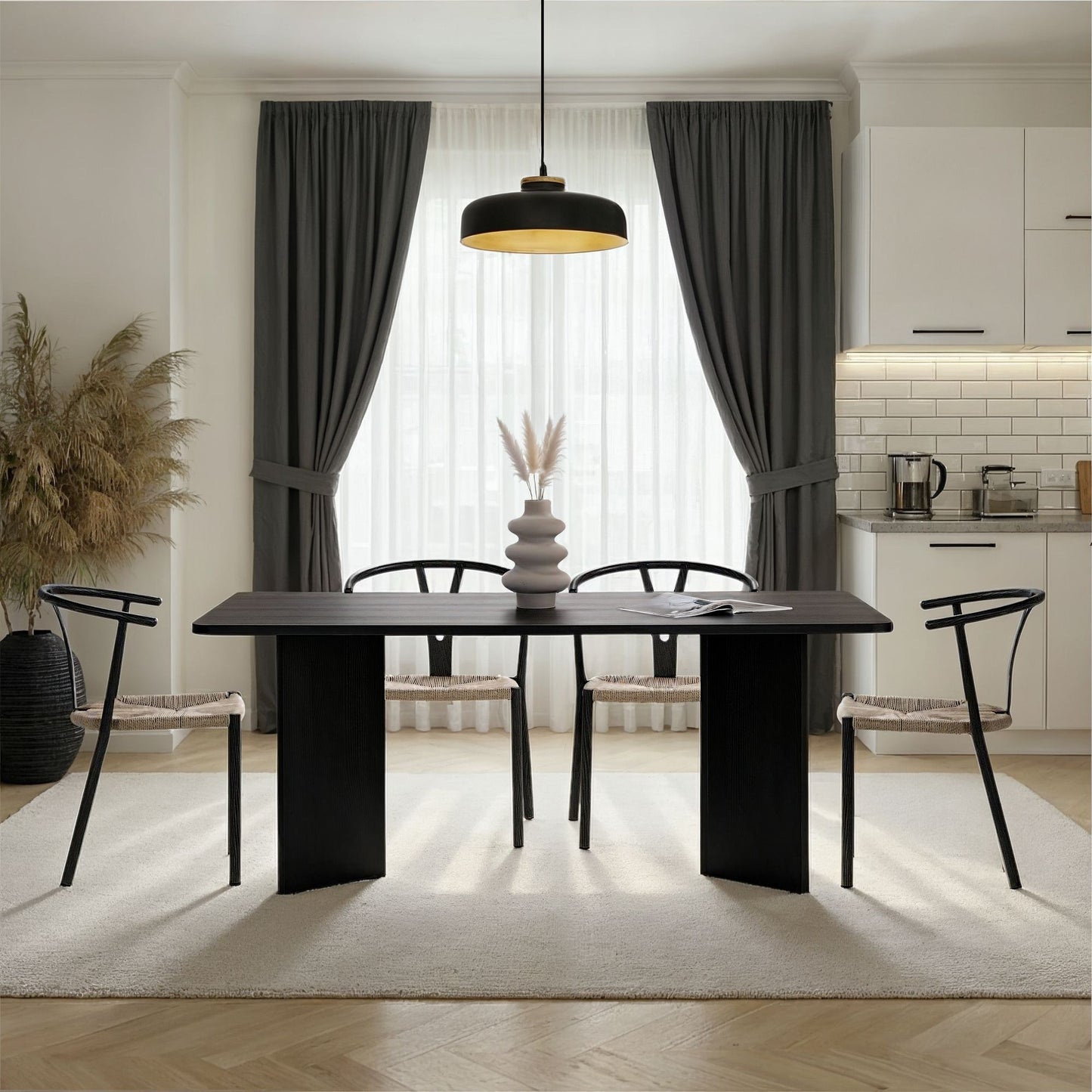 Linza Matbord 180 cm - Wood Black