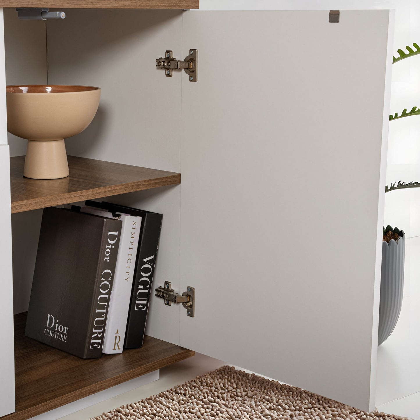 Arista 180x44,5x75 cm - Antracit, Atlantfuru, Kashmir, Mink, Travertin, Vit, Atlantfuru, Cadiz-Ek, Valnötskonsol Trösta