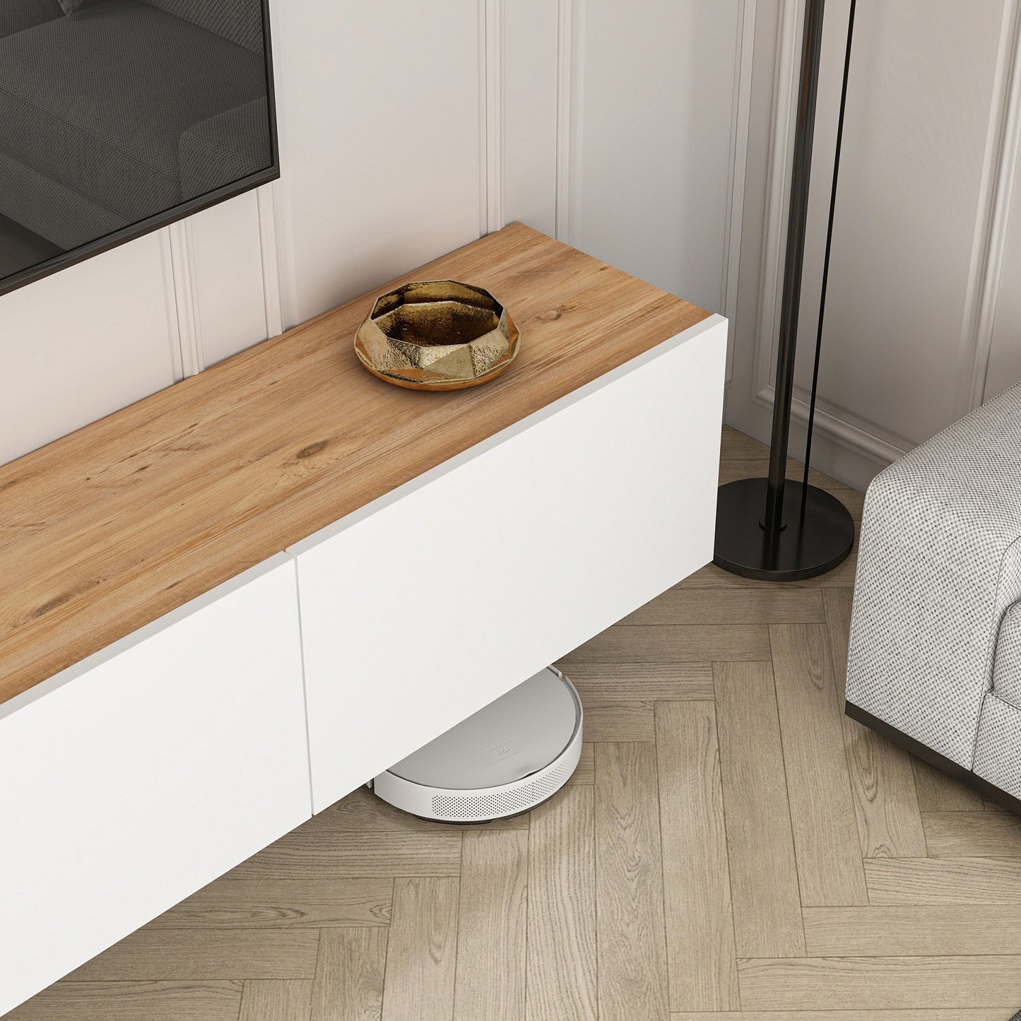 West - Antracit, Vit, Atlantic, Tv-Bänk