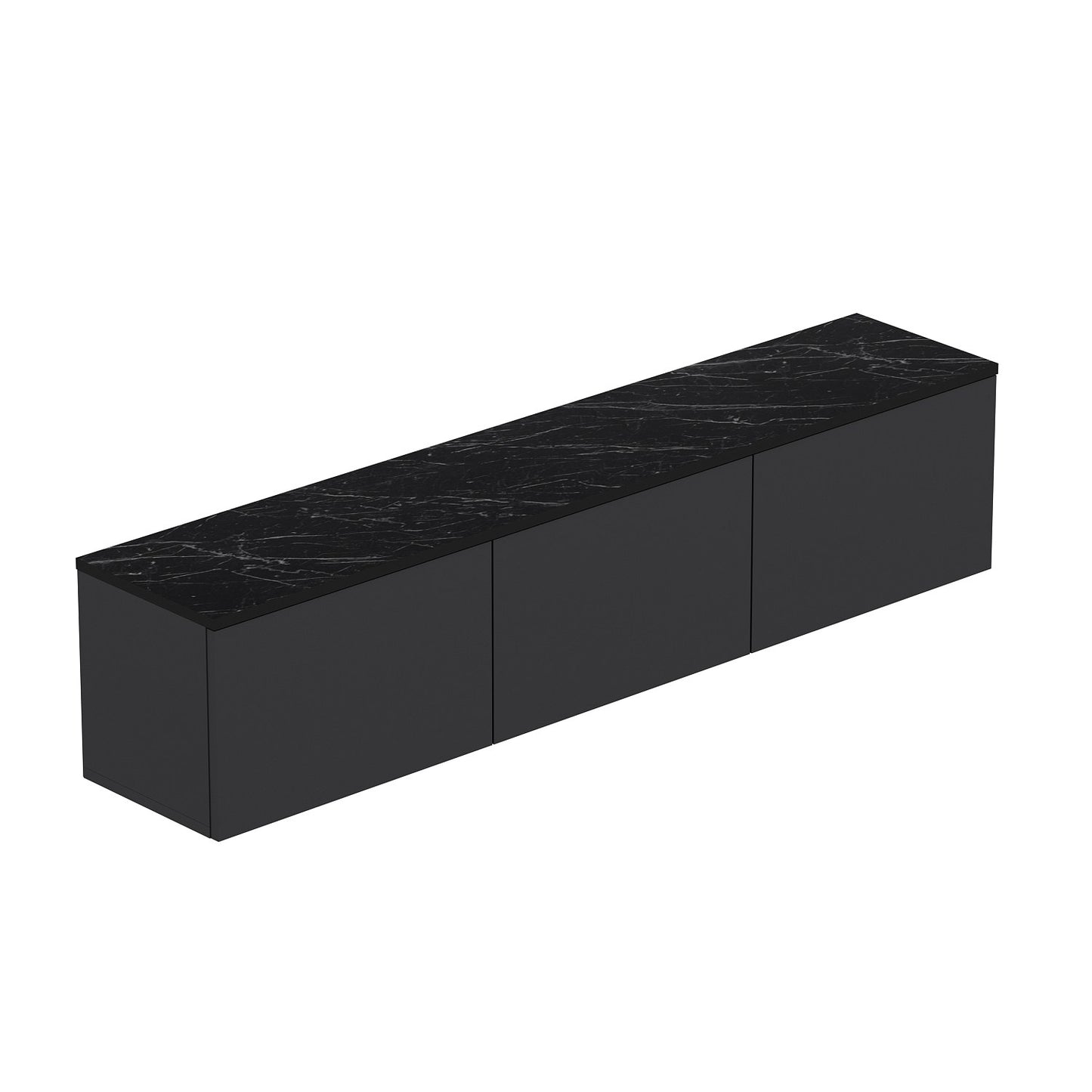 Neon Illuminated - Antracit, Travertin Tv-Bänk