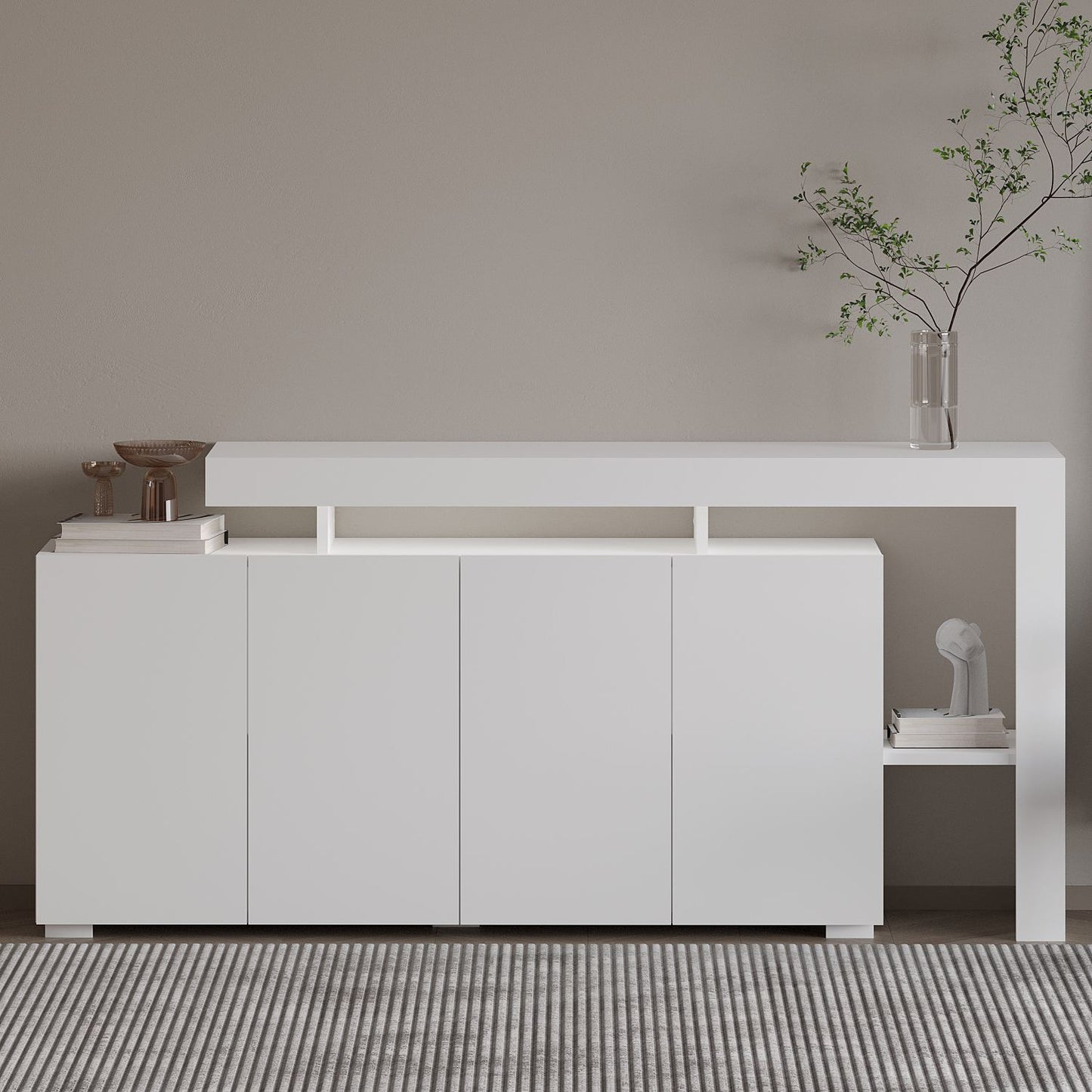 Beliz - Antracit, Antik Valnöt, Travertin, Valnöt, Vit, Svart Träkonsol Trösta