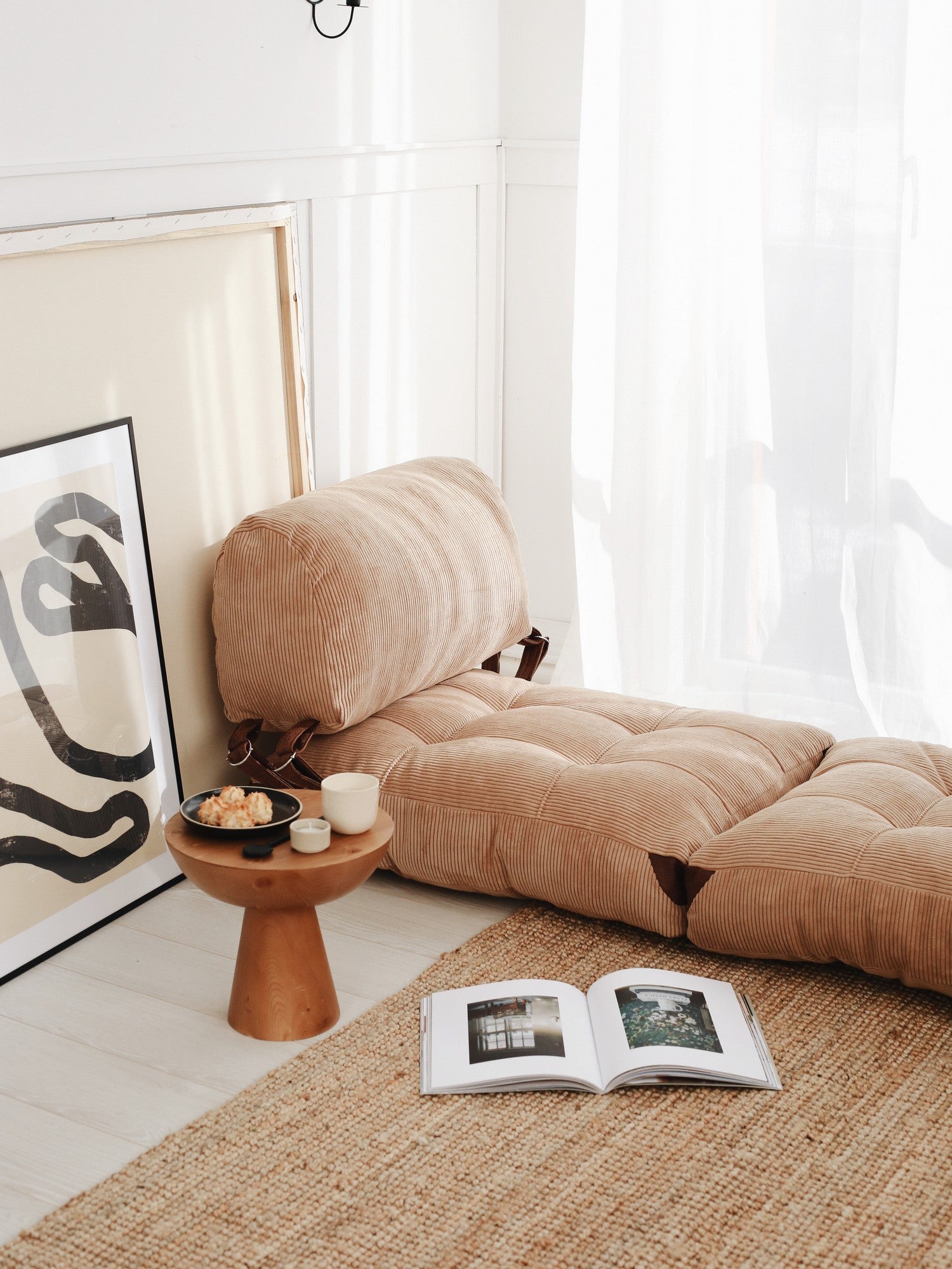 Fold Kadife 1-sits bäddsoffa