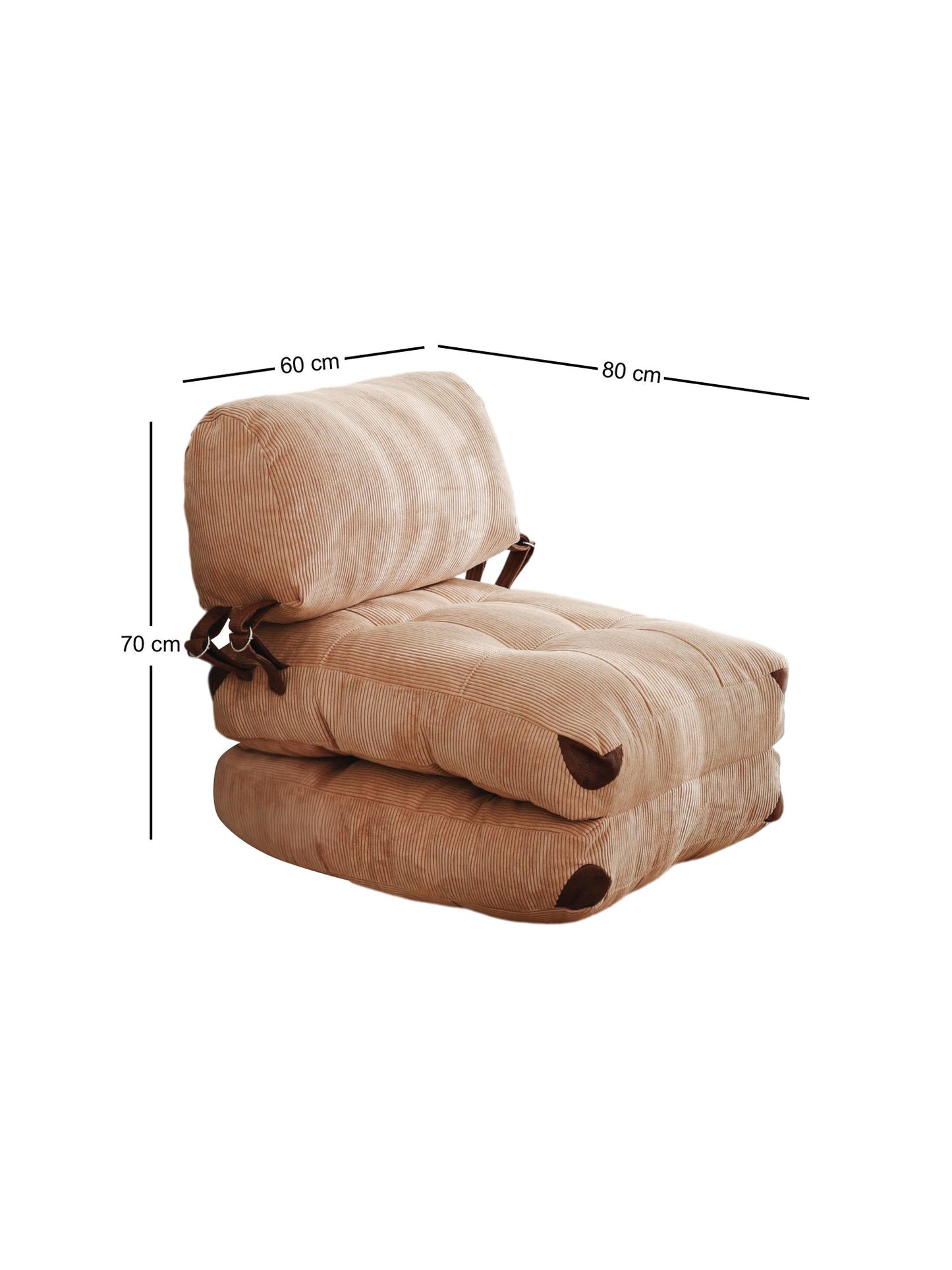 Fold Kadife 1-sits bäddsoffa