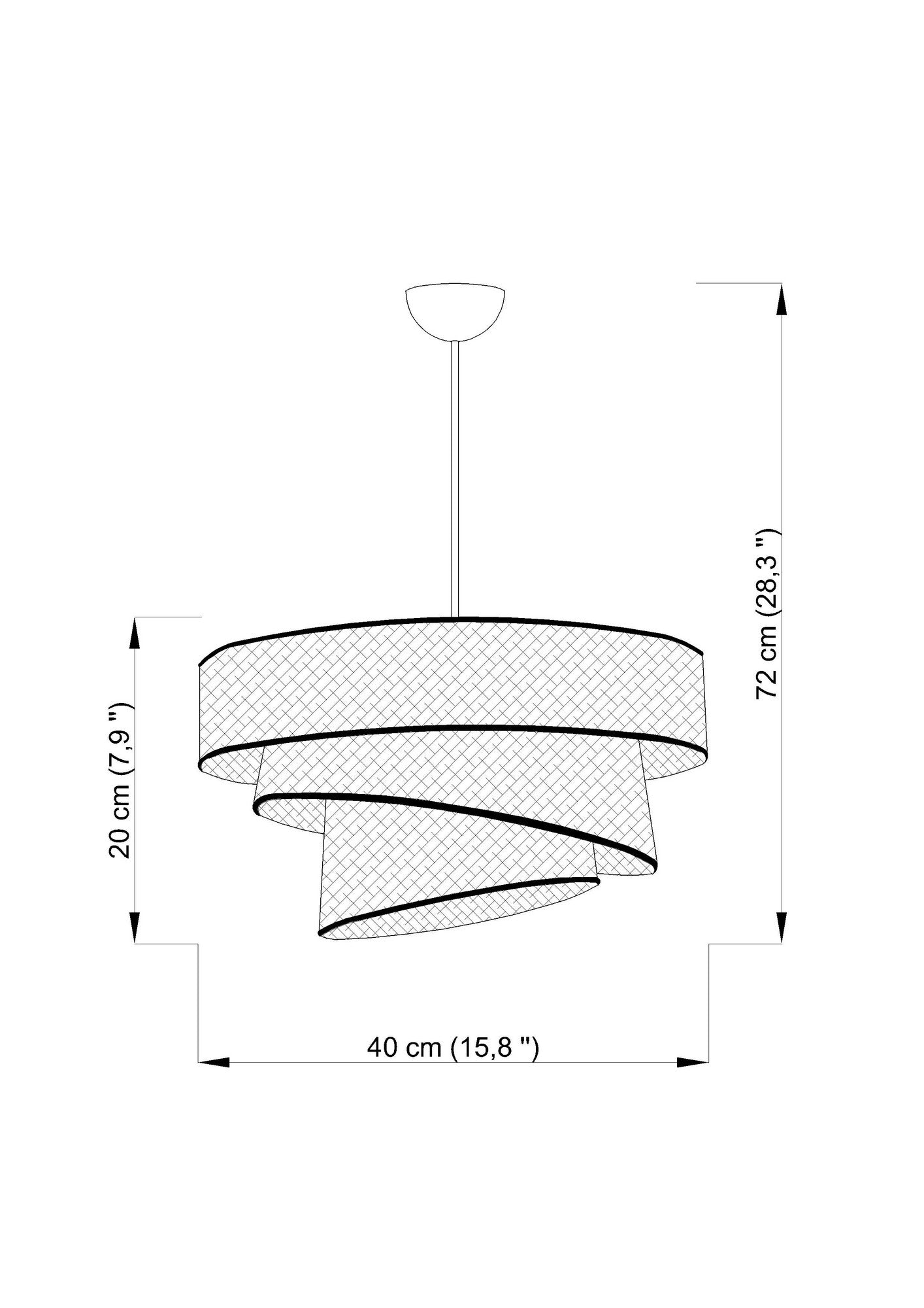 Couper taklampa 72 cm