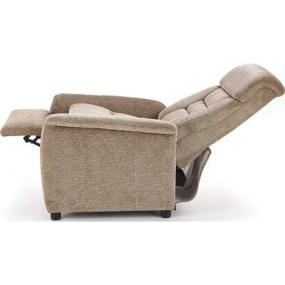 Reclinerfåtölj i beige tyg