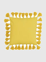 40x40 Kuddfodral med tofsar - Gul