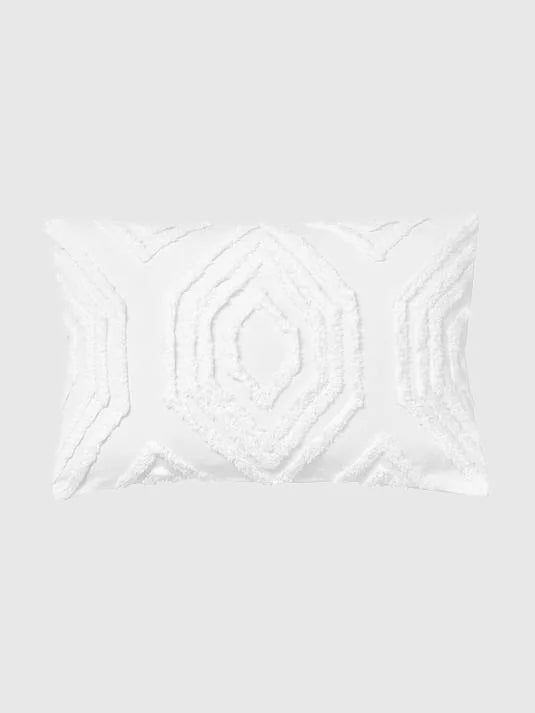 40x60 Kuddfodral med tuftade detaljer - Vit