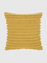 45x45 Kuddfodral med dekorativa fransar - Senapsgul