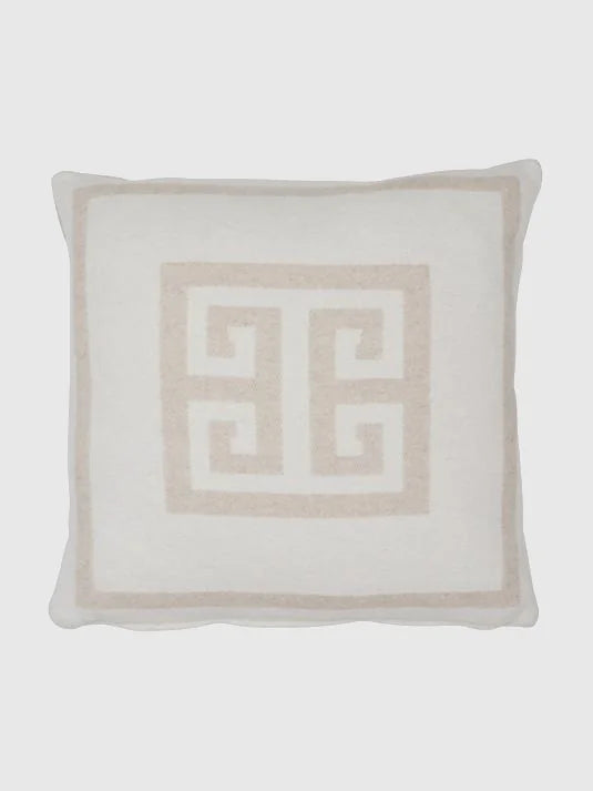 45x45 Kuddfodral med grafiskt mönster - Beige/Vit