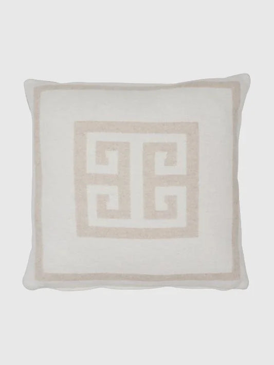 45x45 Kuddfodral med grafiskt mönster - Beige/Vit