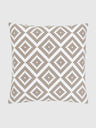 45x45 Kuddfodral med grafiskt mönster - Taupe/Vit