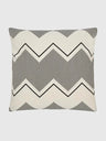 45x45 Kuddfodral med sicksackmönster - Beige/Svart
