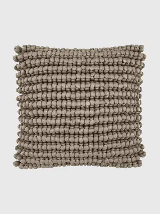 45x45 Kuddfodral med små bollar av tyg - Beige