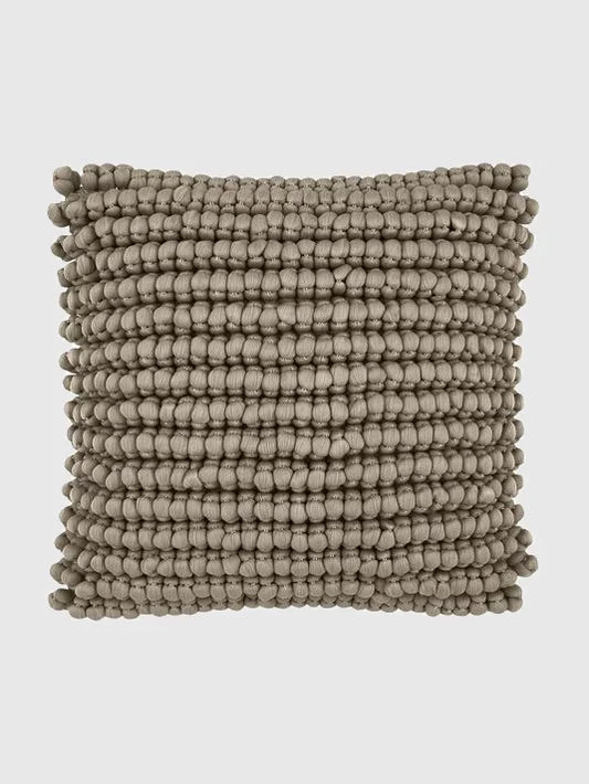 45x45 Kuddfodral med små bollar av tyg - Beige