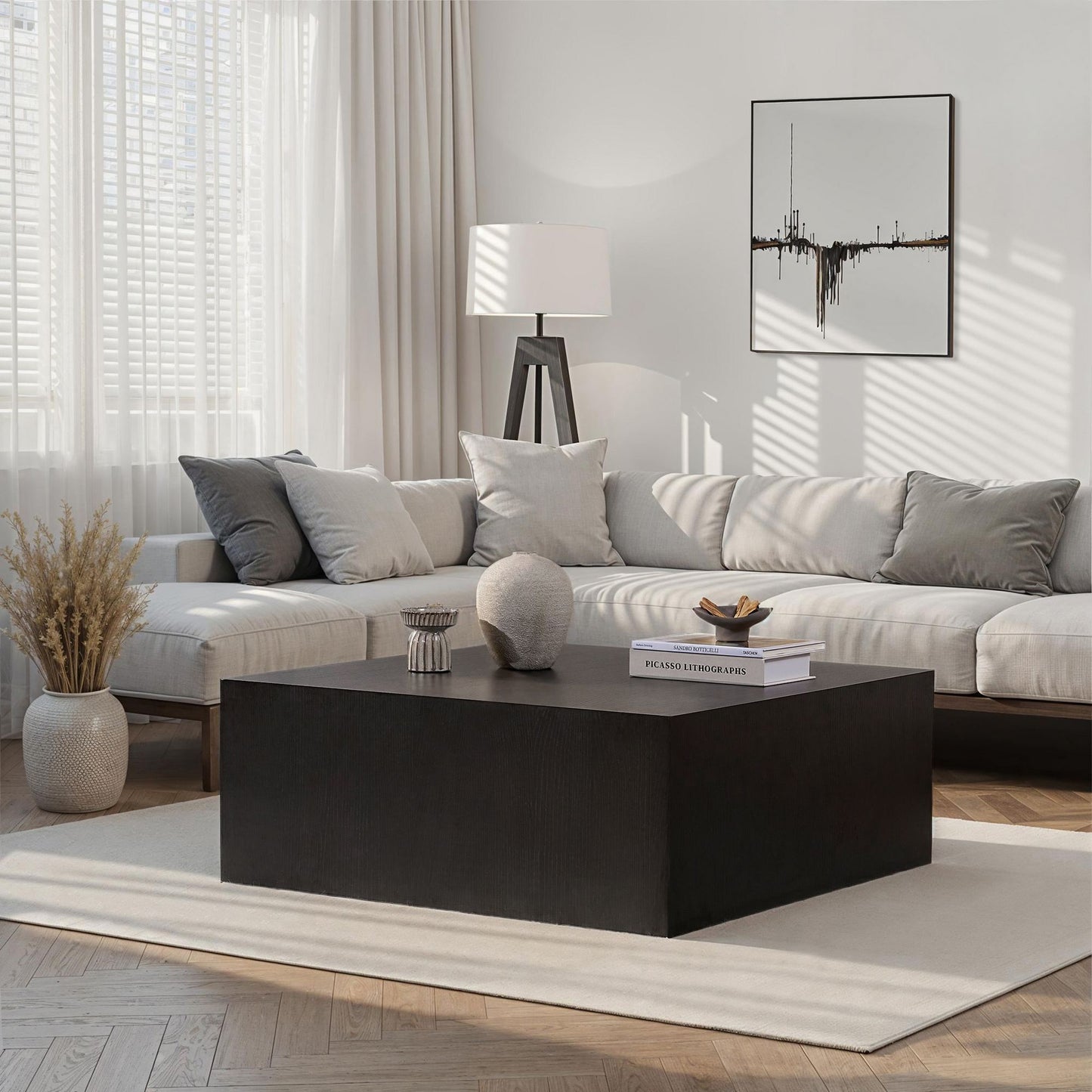 Prizma Soffbord 90x90 cm - Wood Black