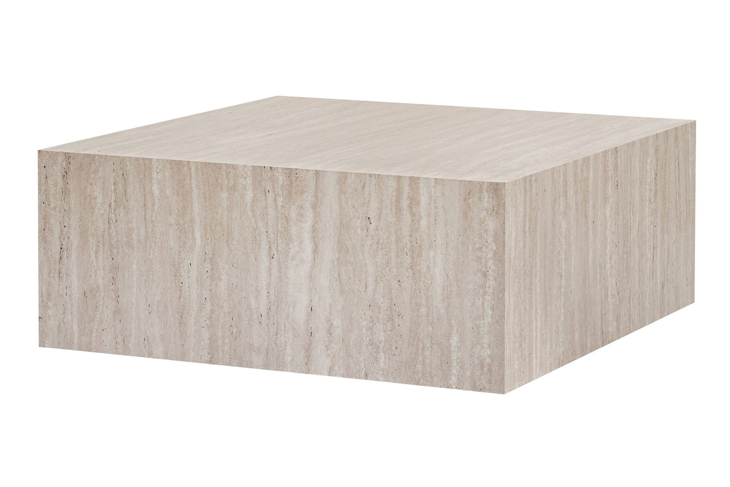 Prizma Soffbord 90x90x35 cm - Travertine