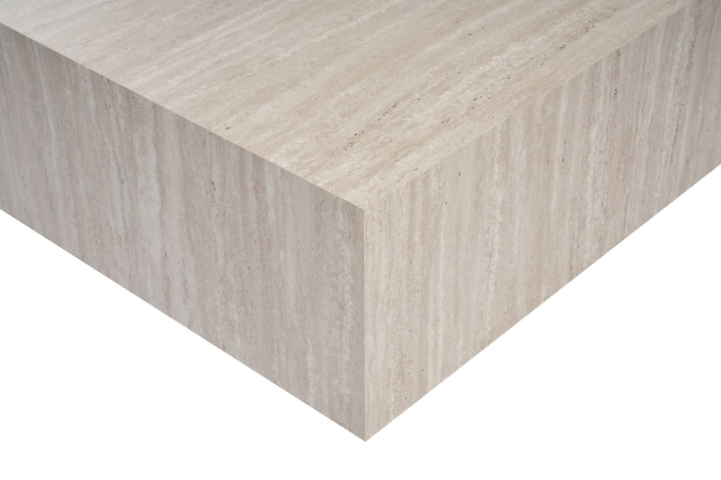 Prizma Soffbord 90x90x35 cm - Travertine