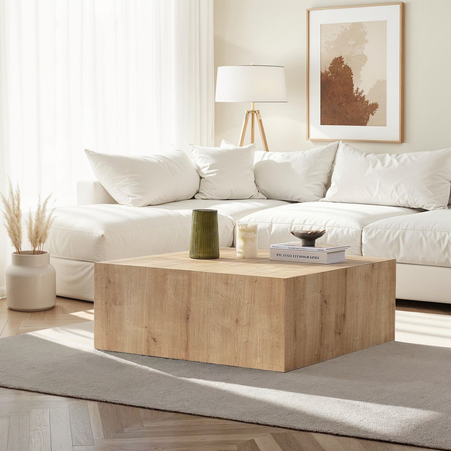 Prizma Soffbord 90x90 cm - Sapphire Oak