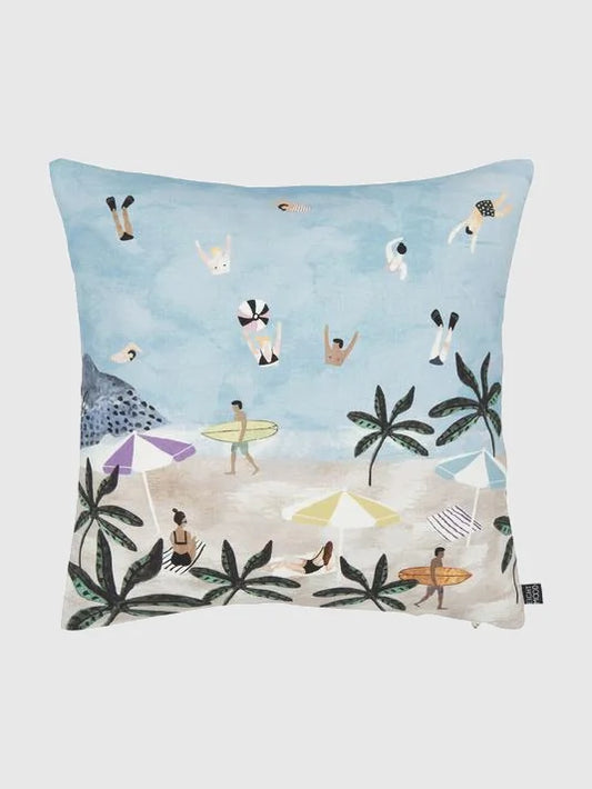 50x50 Kuddfodral med strandmotiv - Mångfärgad