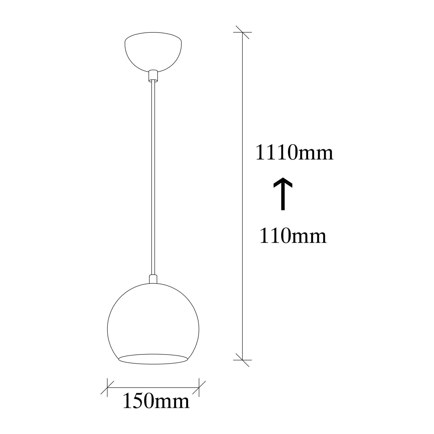 Berceste taklampa 15 x 30 cm