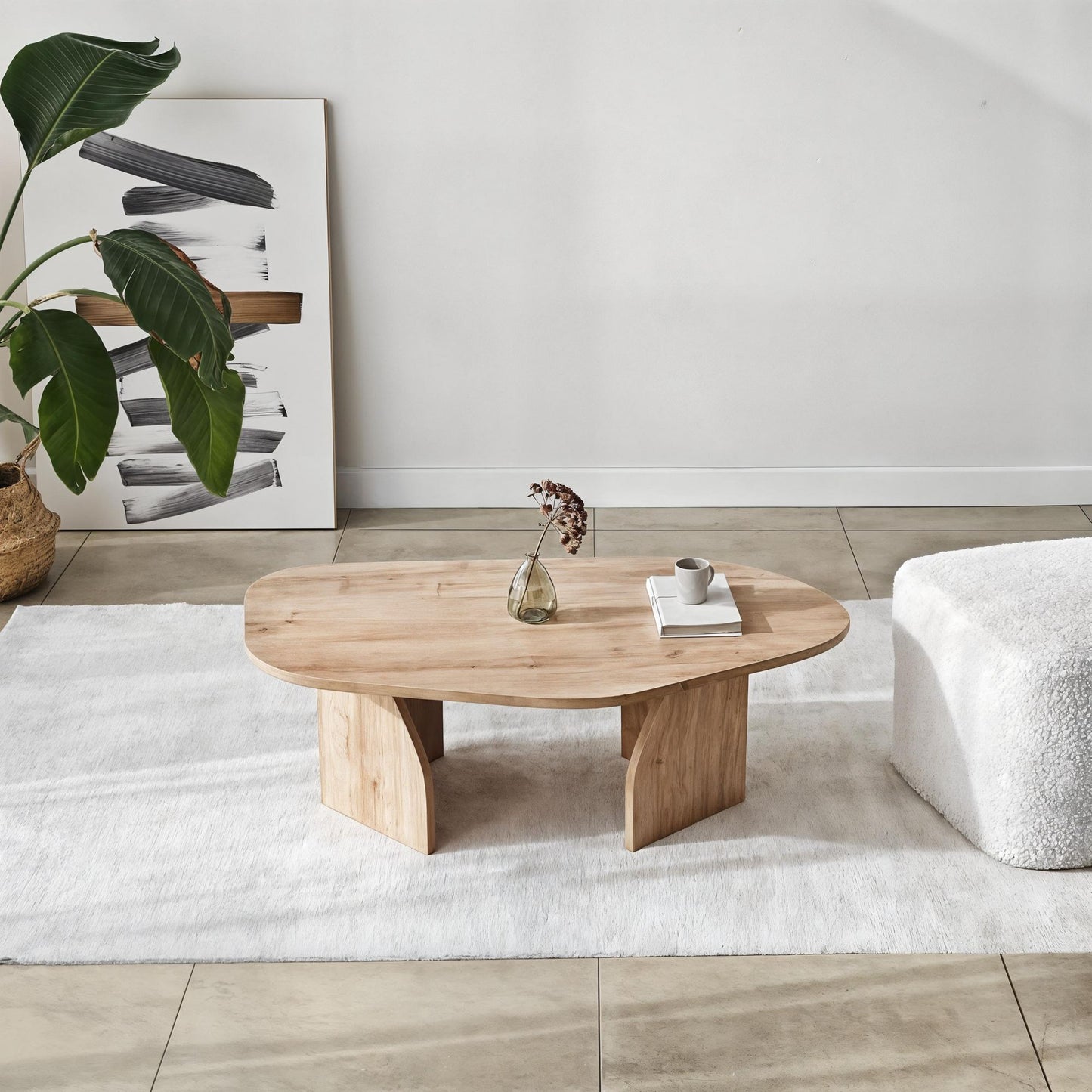 Rock - Svart, Safir Ek, Travertin, Valnöt Soffbord