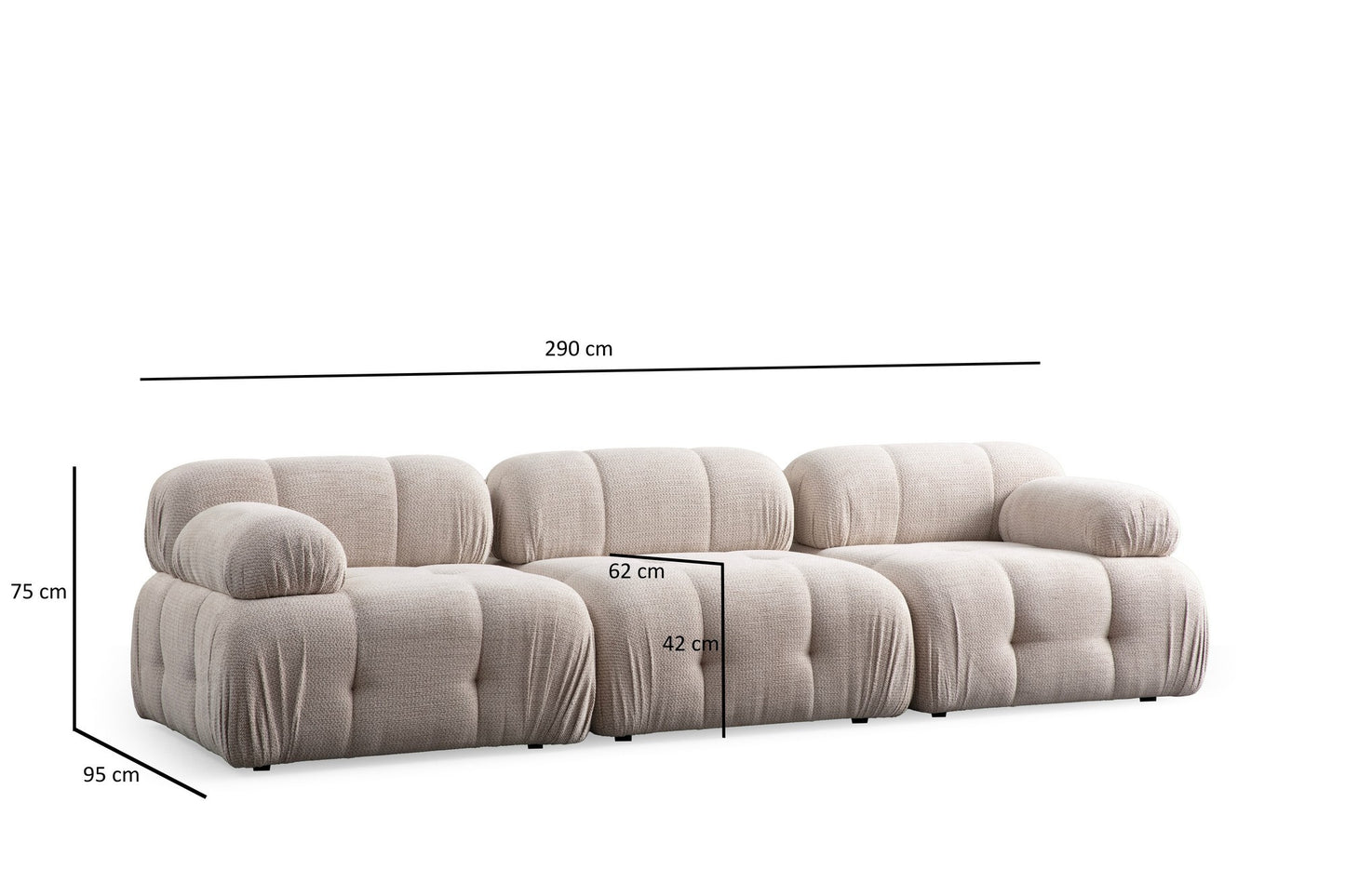 Petite 3 3-sits soffa