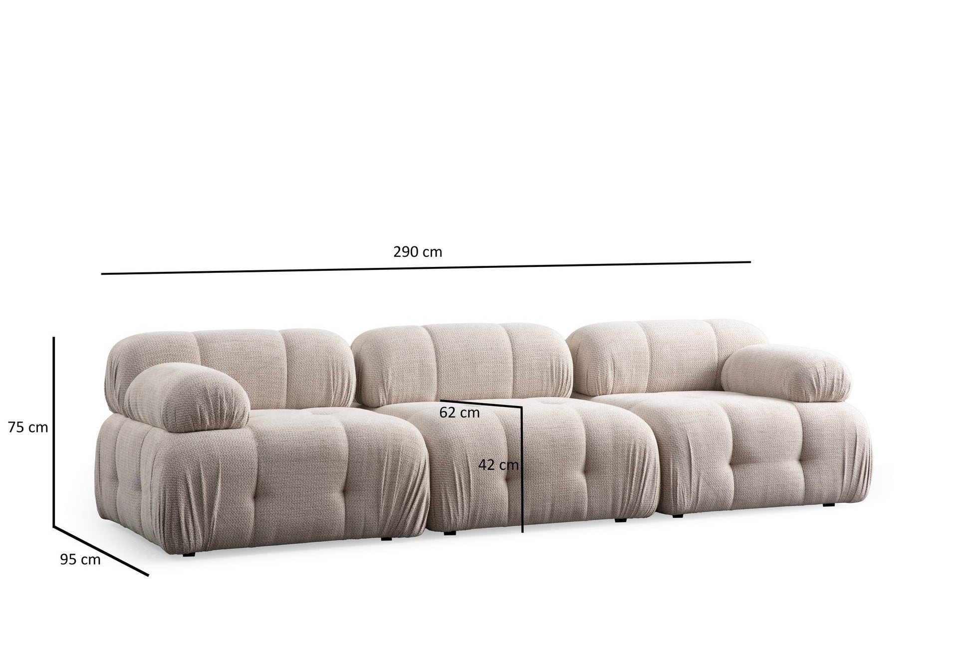 Petite 3 3-sits soffa