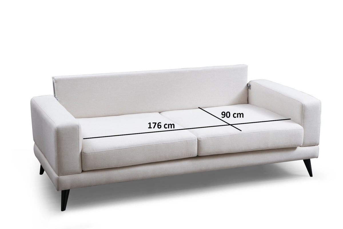 Nordic 3-sits bäddsoffa – Beige