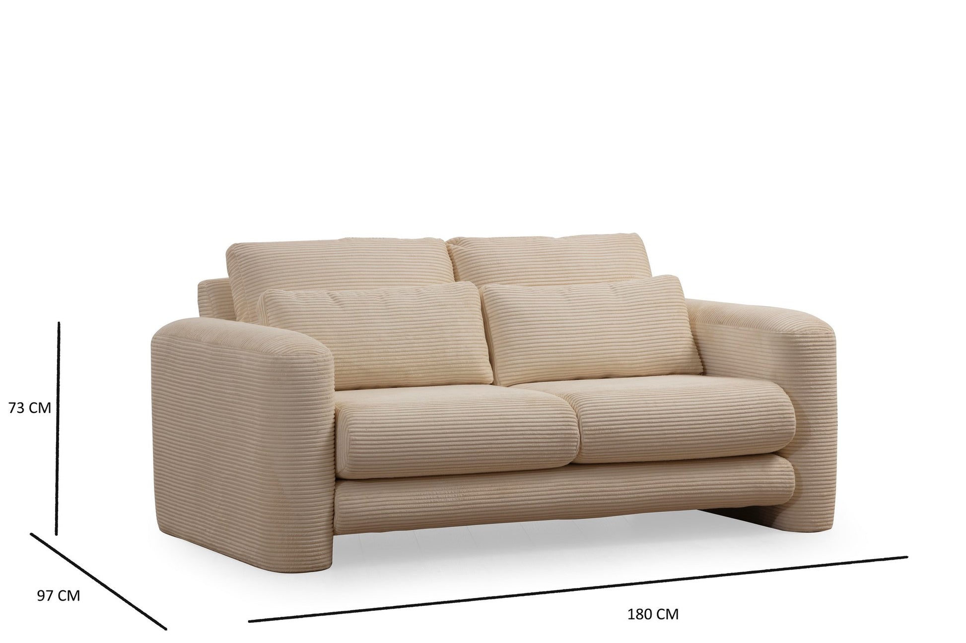 Lily 2-sitssoffa - Beige