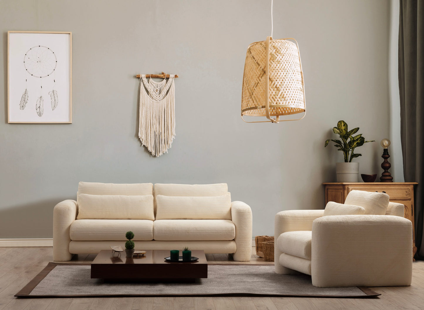 Lily 3-sitssoffa - Beige
