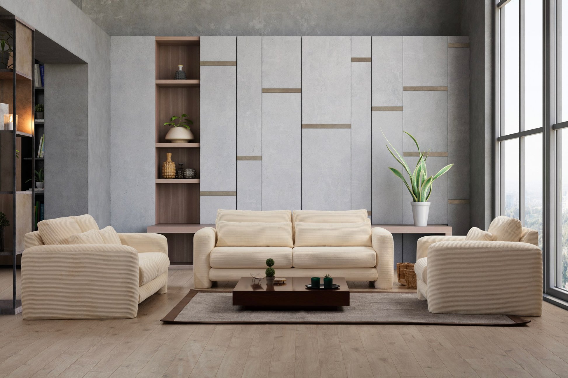 Lily 3-sitssoffa - Beige