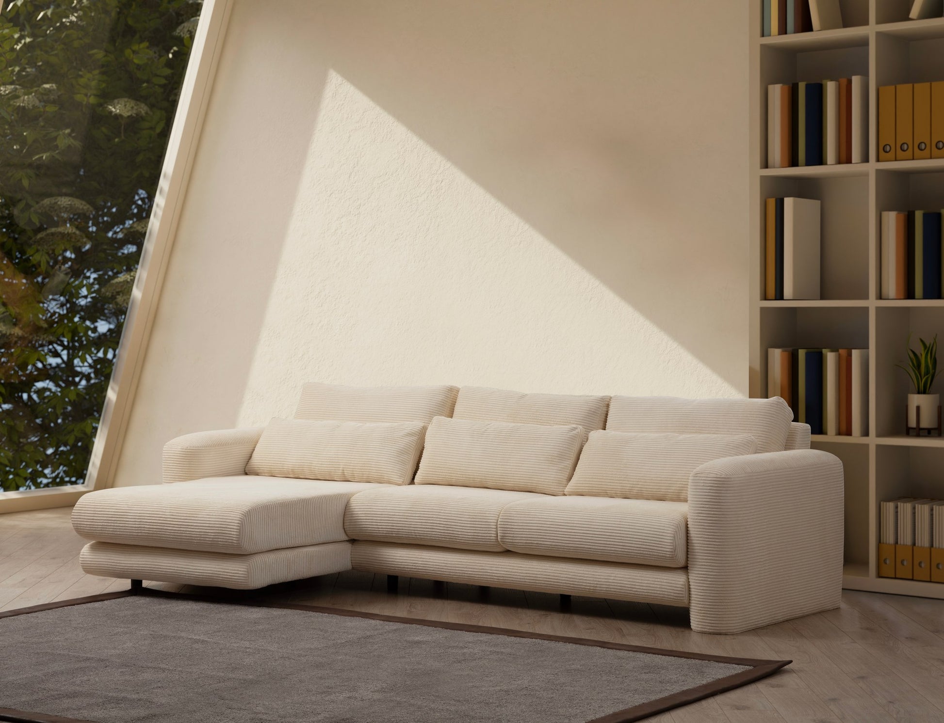 Lily hörnsoffa vänster - Beige