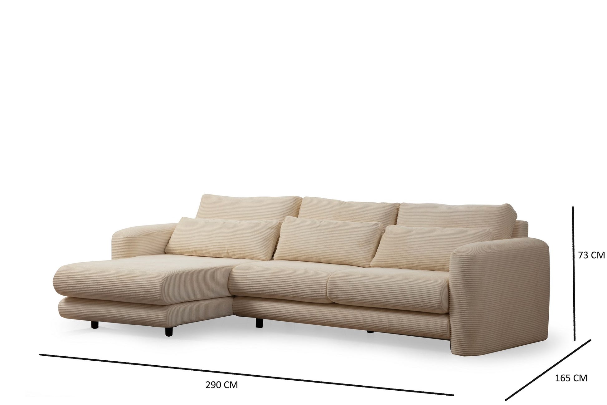 Lily hörnsoffa vänster - Beige