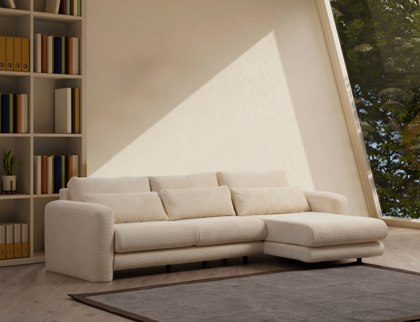 Lily hörnsoffa höger - Beige