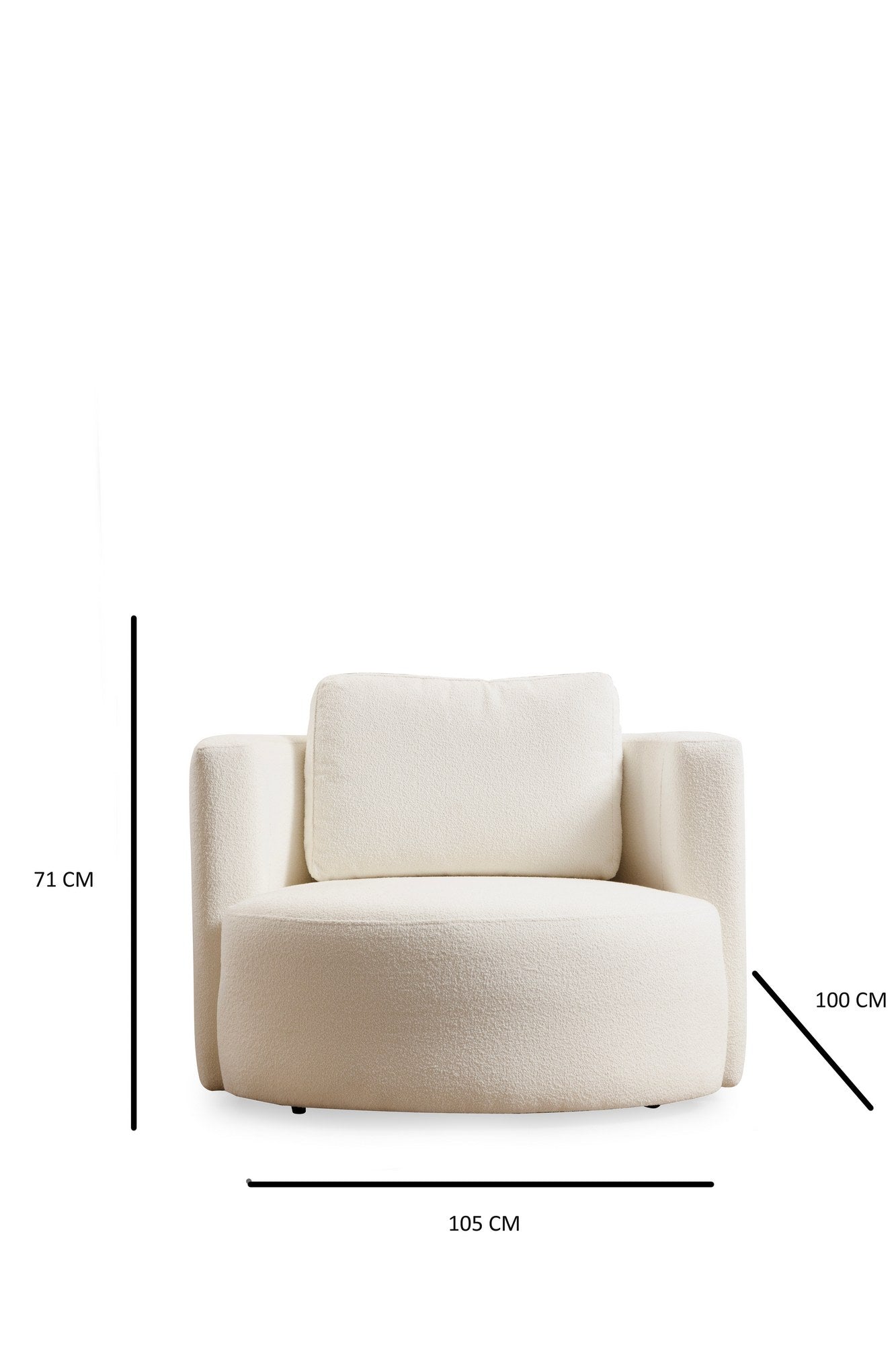 Asos Cream fåtölj