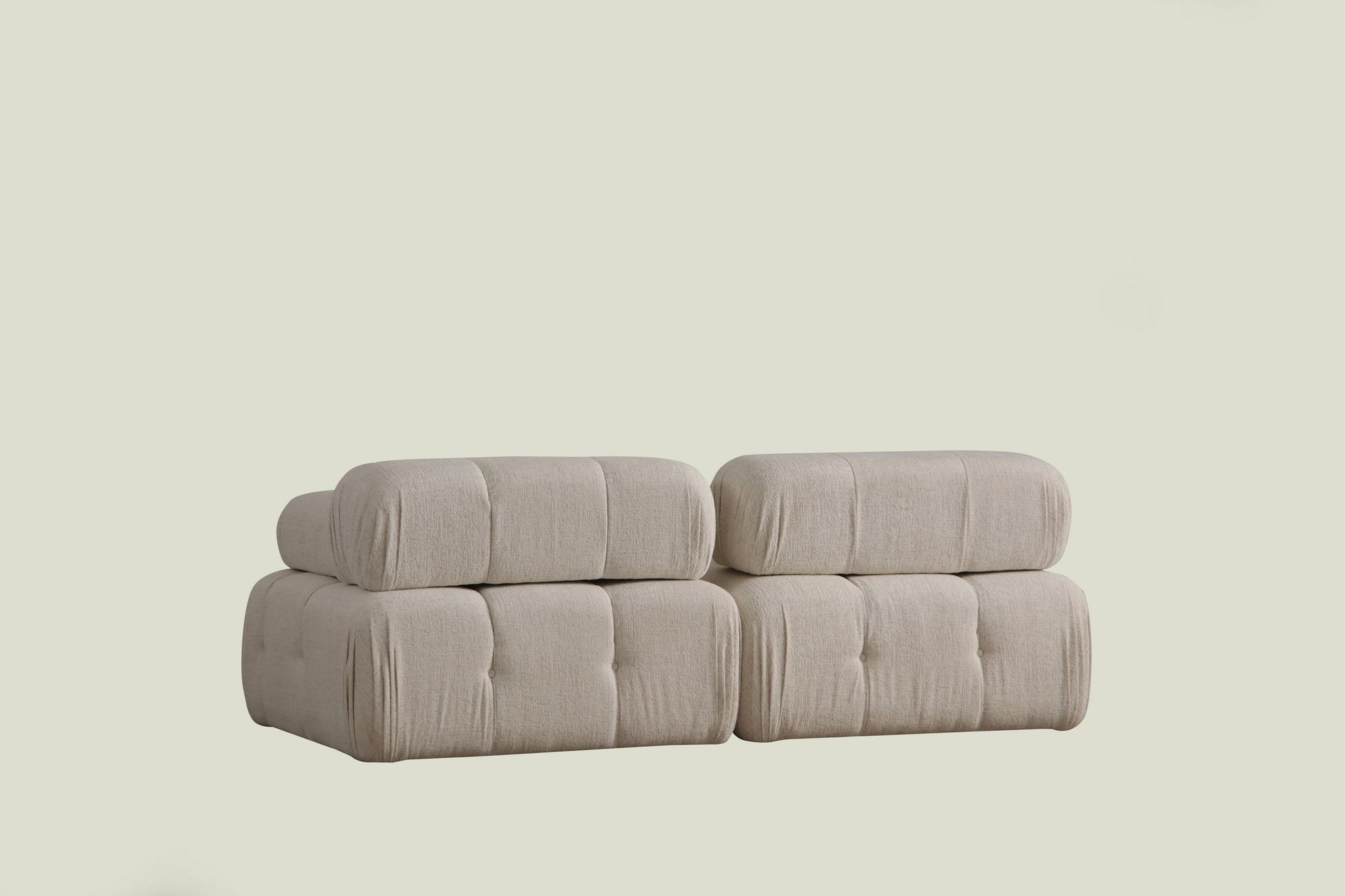 Doblo 2 Seater ( L1-1R) Cream Bouclette 2-sits soffa