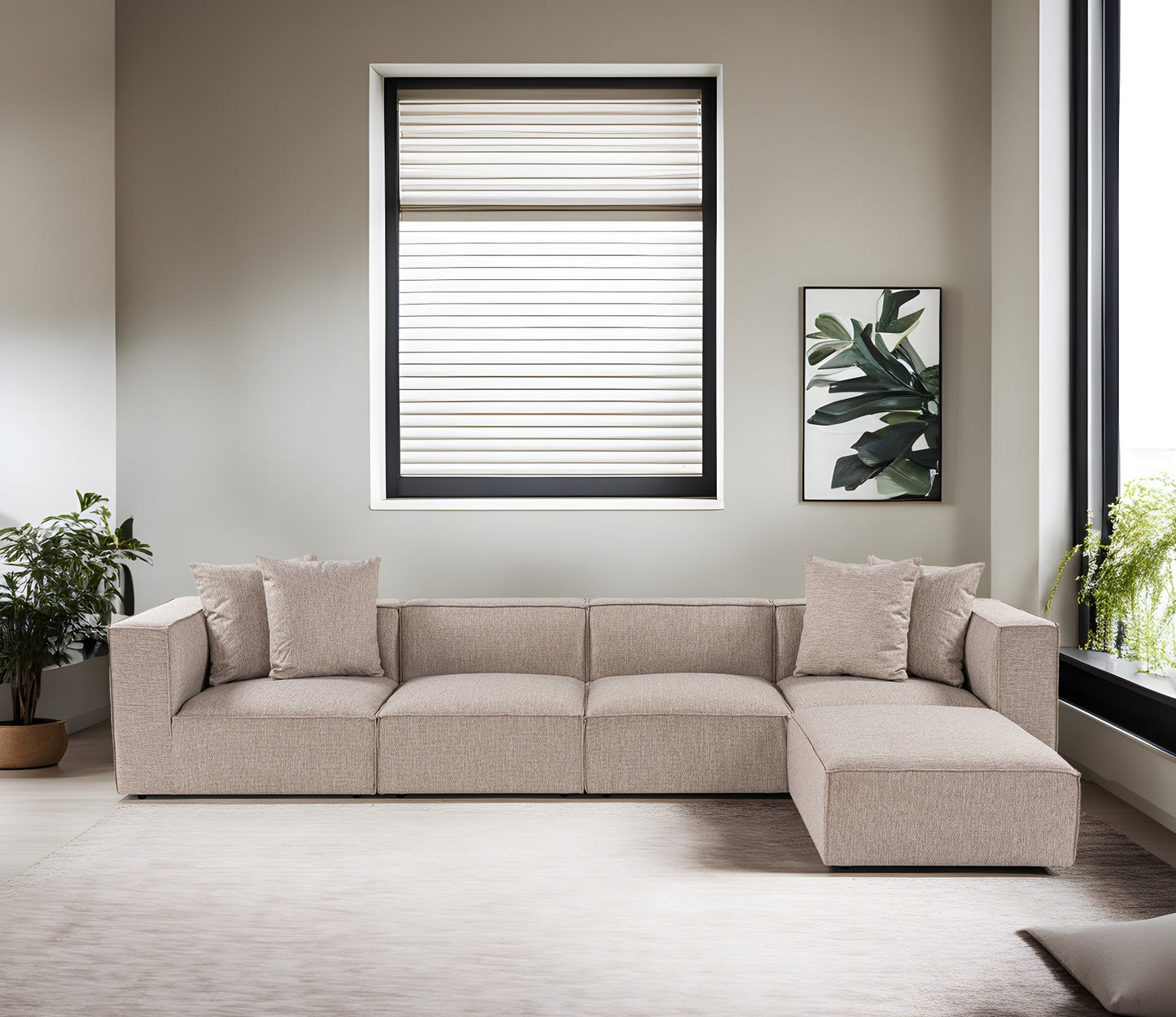 Sora (L1-O1-O1-1R-POUFFE ) hörnsoffa