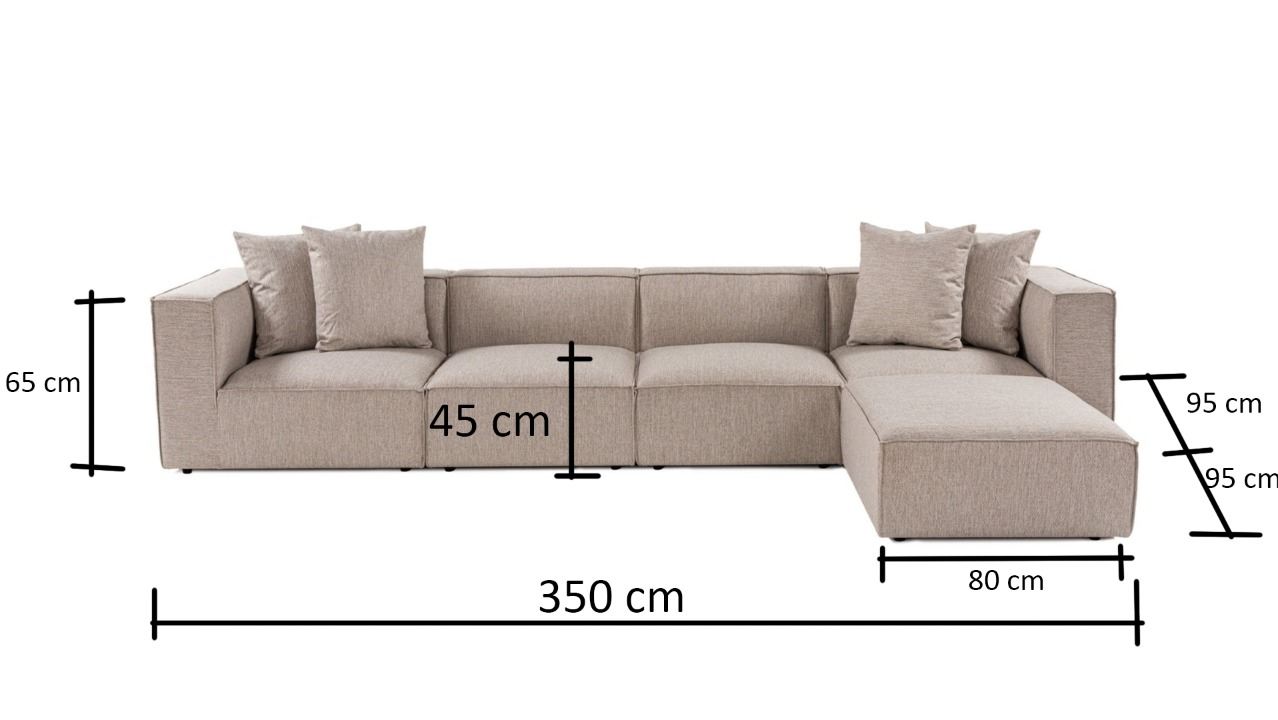 Sora (L1-O1-O1-1R-POUFFE ) hörnsoffa