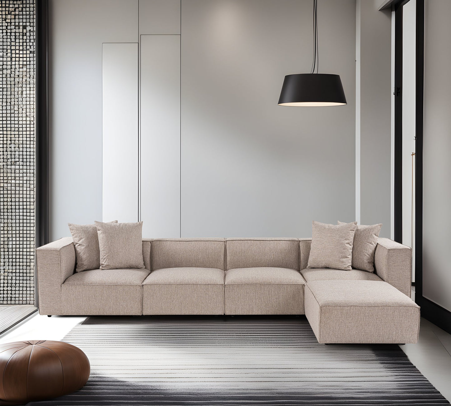 Sora (L1-O1-O1-1R-POUFFE ) hörnsoffa
