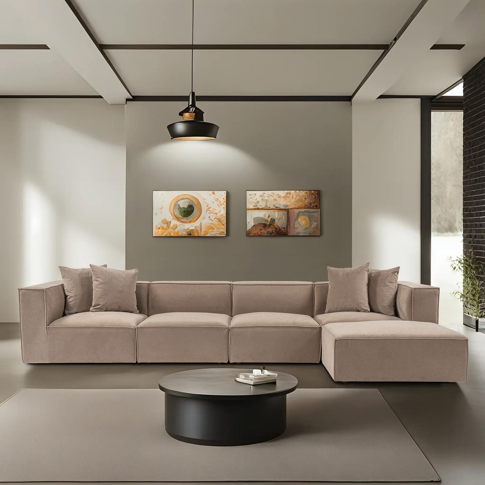 Sora (L1-O1-O1-1R-POUFFE ) hörnsoffa