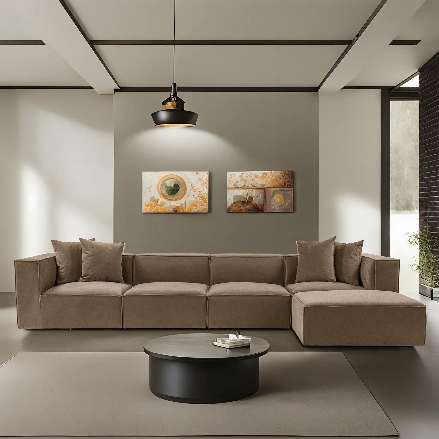 Sora (L1-O1-O1-1R-POUFFE ) hörnsoffa