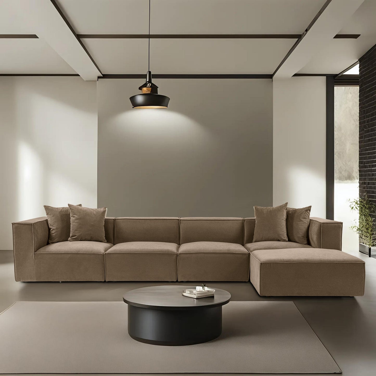 Sora (L1-O1-O1-1R-POUFFE ) hörnsoffa