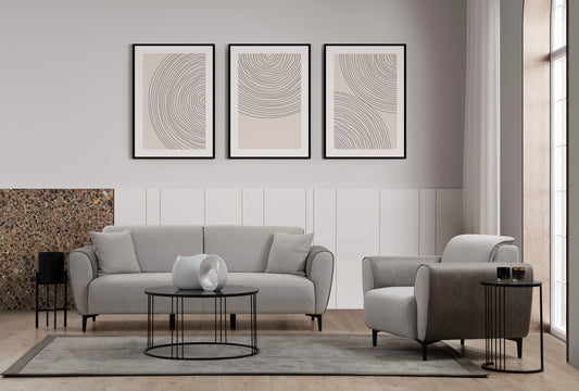 Aren 3-sits bäddsoffa – Grå